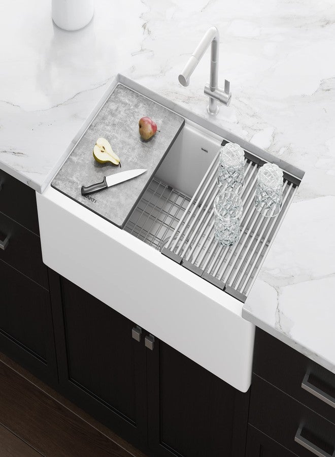 Ruvati Stainless Steel Foldable Drying Rack Replacement for RVG1533 Farmhouse Workstation Sink - RVA1393 - Image 4